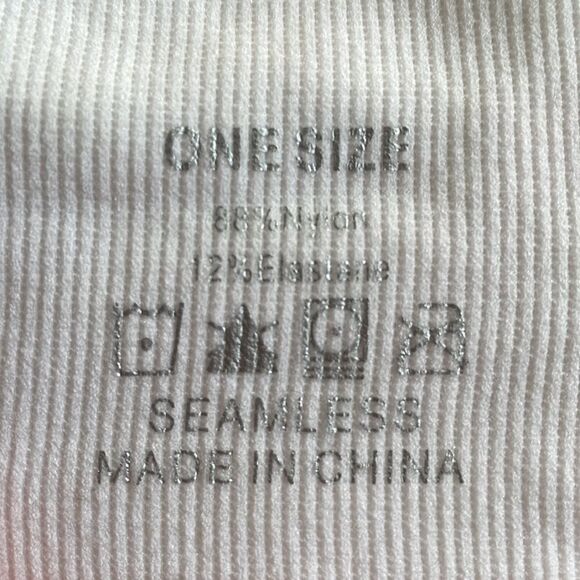 White and Brown Zip Up Crop Top - Picture 3 of 3